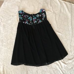 Nicole Miller sheer flowy top